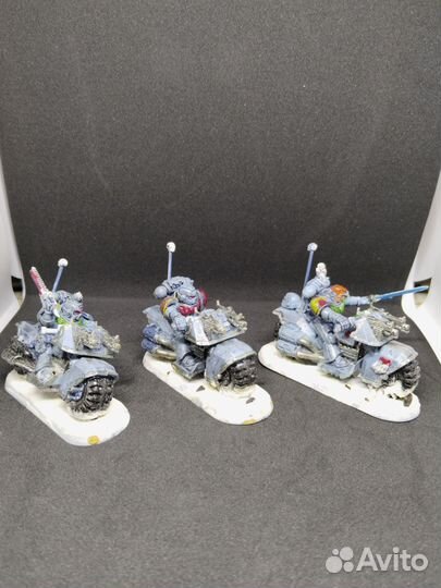 Warhammer 40.000 space marine bike squad