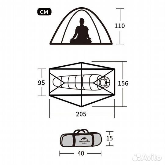 Палатка Spider NatureHike 20D