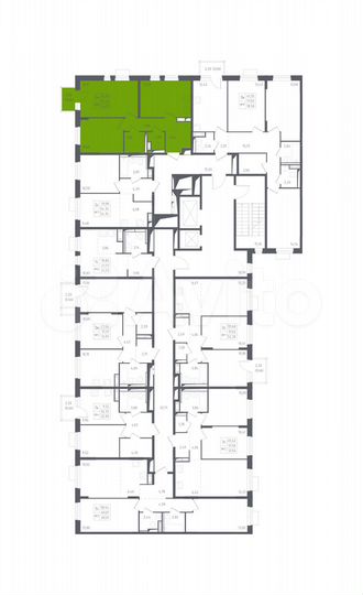 2-к. квартира, 54,1 м², 9/12 эт.