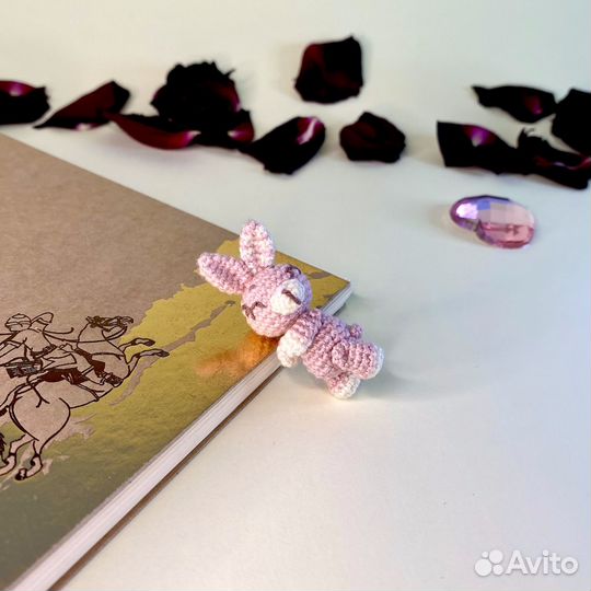 Миниатюрный кролик розовый 4 см