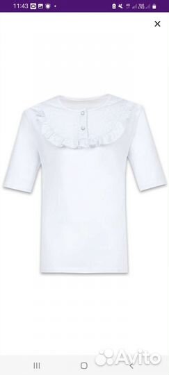 Блузка школьная трикотажная 146