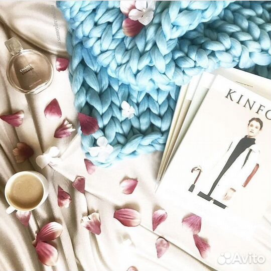 Пряжа для пледа толстая Меринос