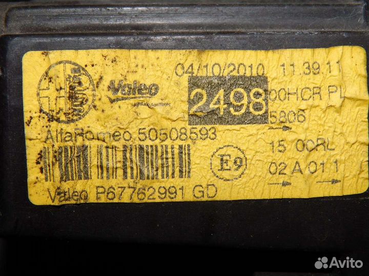 Фара правая alfa romeo mito