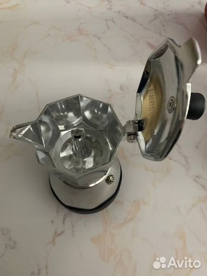 Кофеварка гейзерная Bialetti Moka timer 3, серебри