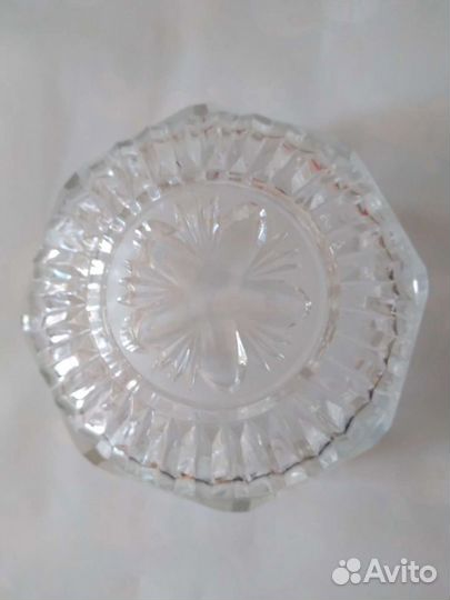 Ваза для конфет, чешский хрусталь