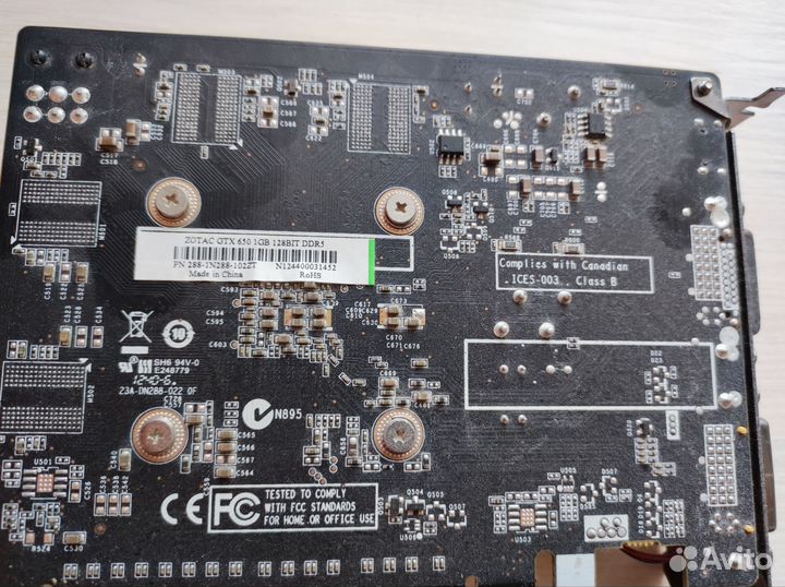 Видеокарта Zotac GTX 650 1gb