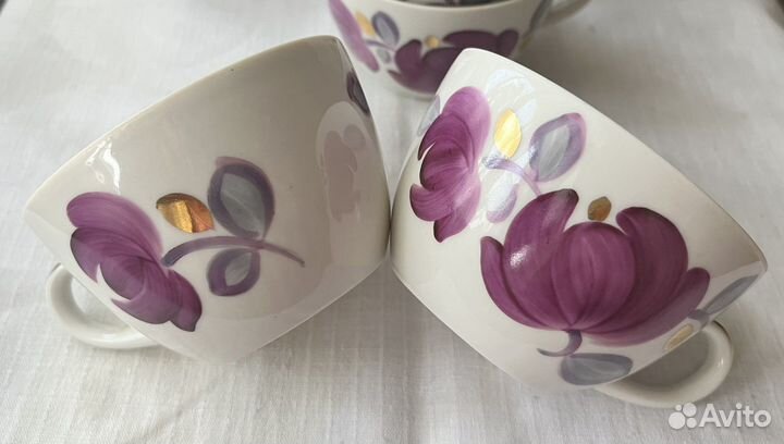 Чайный сервиз (неполный) Фарфор Кузяево