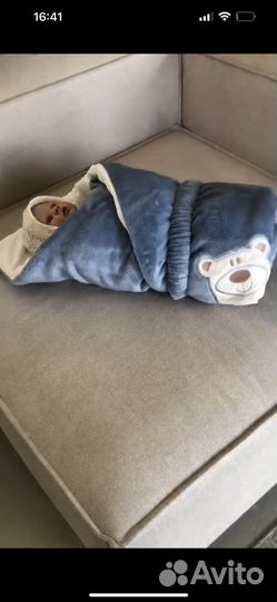 Детский пледик конверт на выписку