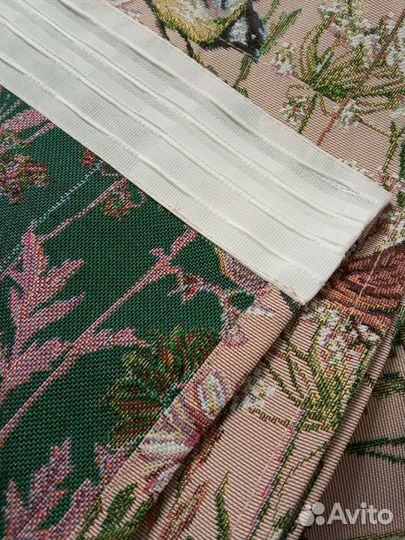 Шторы гобелен 2шт птички