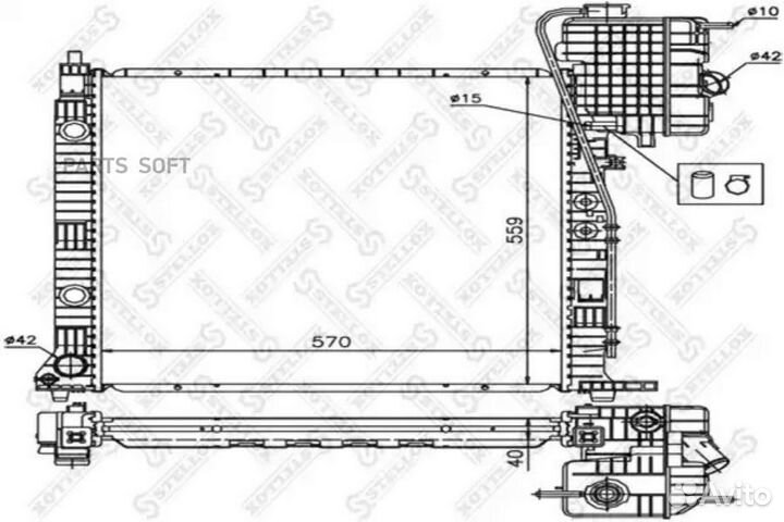 Stellox 1025872SX 10-25872-SX радиатор системы охл