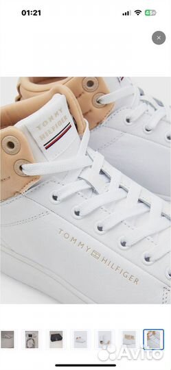 Tommy Hilfiger кожанные высокие кеды