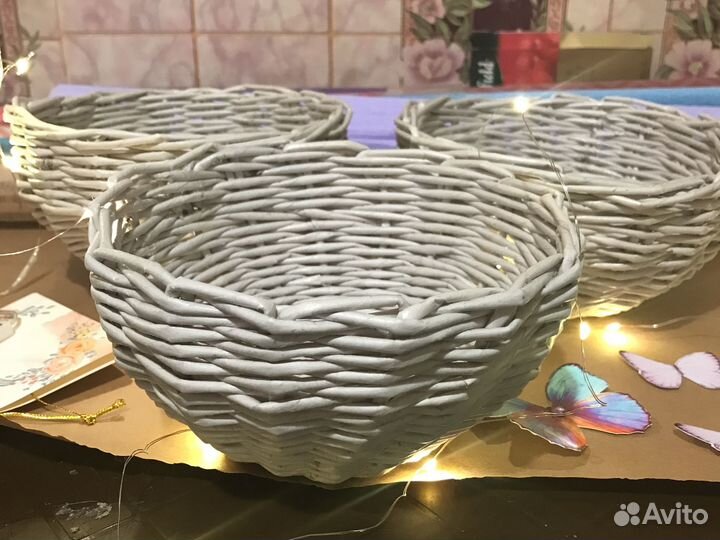 Корзины из бумажной лозы