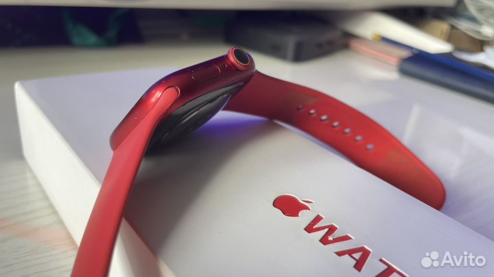 Часы apple watch 6 44 mm red