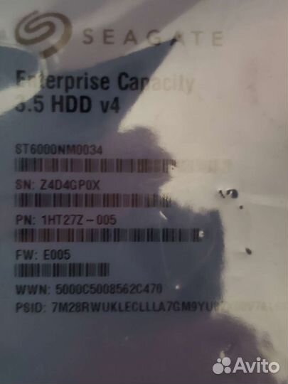 Жесткий диск Seagate st6000nm0034