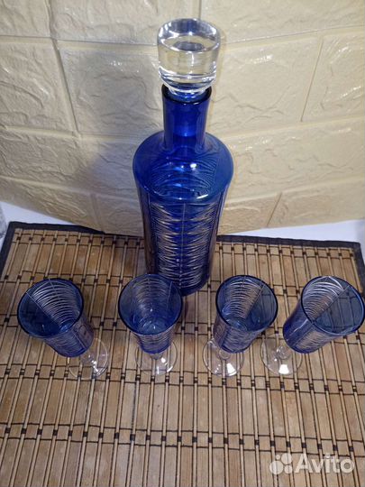 Графин хрусталь с фужерами Германия