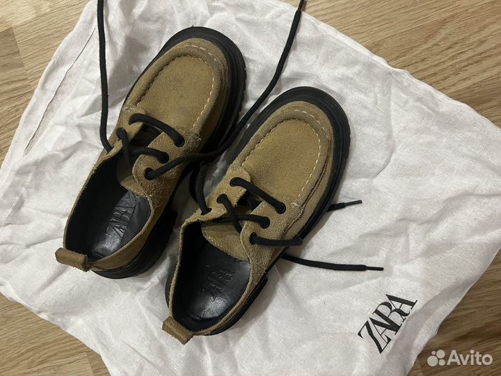 Полуботинки Zara оригинал замша 32 размер