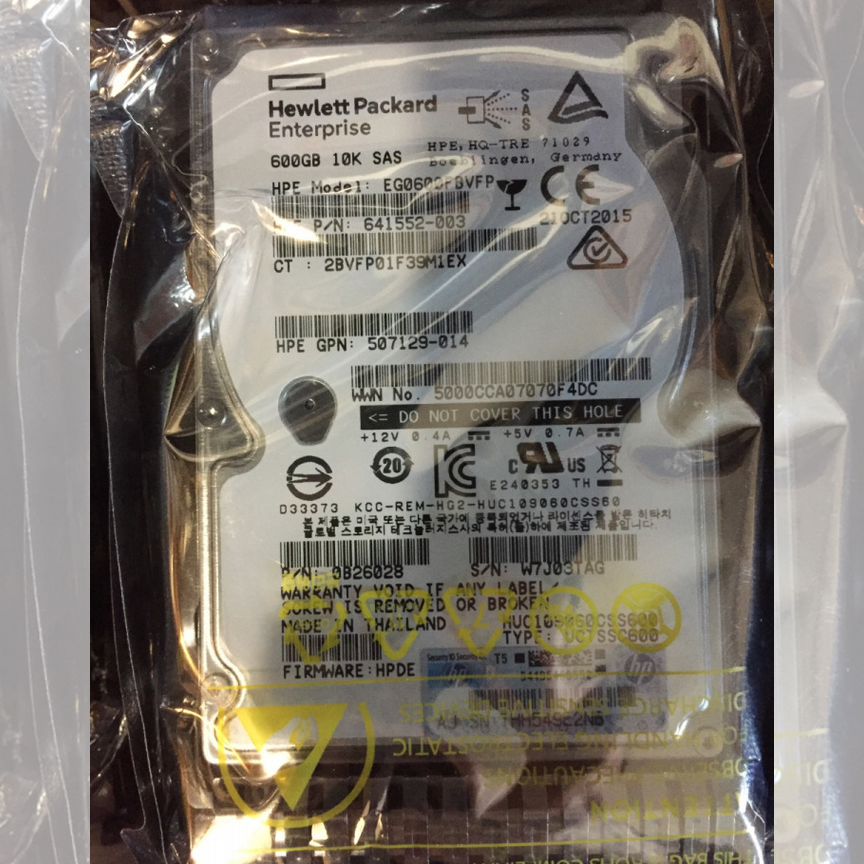 [641552-003] Жесткий Диск Hp 600gb 6g 10k 2.5 Sas 641552-003