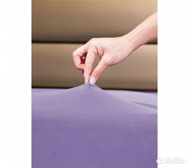 Простынь GoodNight Трикотаж 140х200х20 Лаванда на