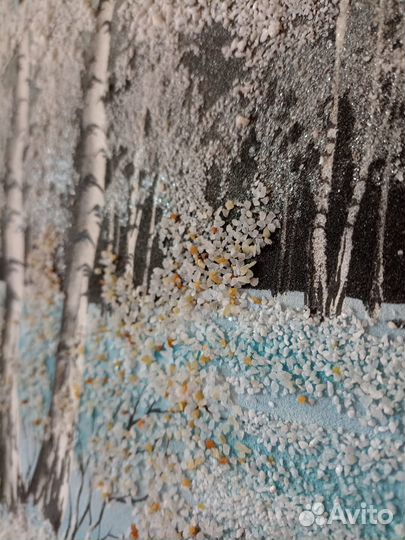 Картина с каменной крошкой 110х70