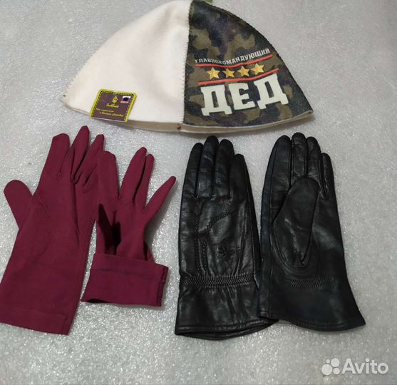Перчатки женские кожаные новые