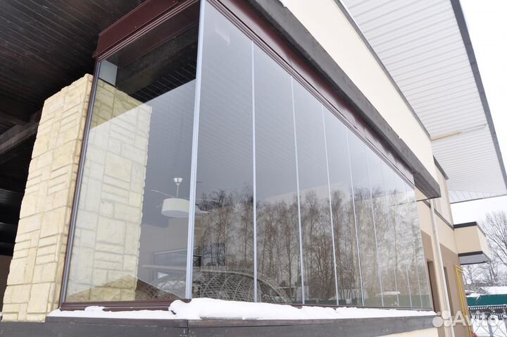 Безрамное остекление Гармошка