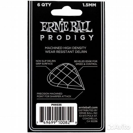 Ernie Ball - Prodigy Black - набор медиаторов