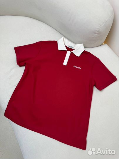 Поло футболка MIU MIU женская