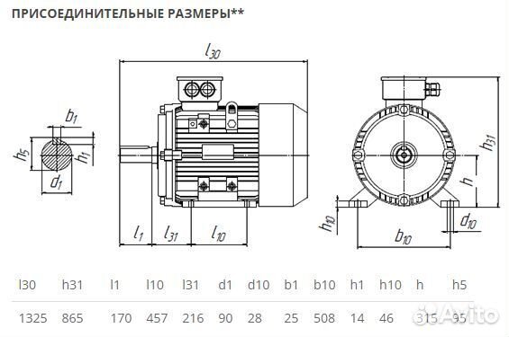 Электродвигатель аир 315М8 (110кВт-750об) новый