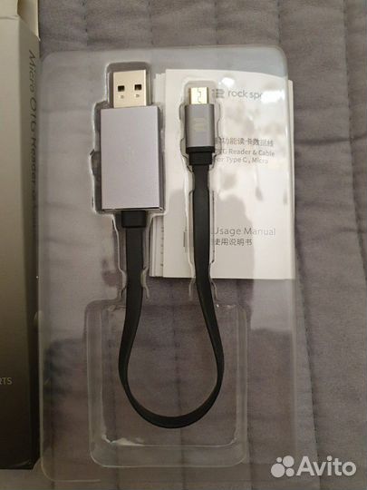 Кабель с карт-ридером Rock Space Micro USB OTG
