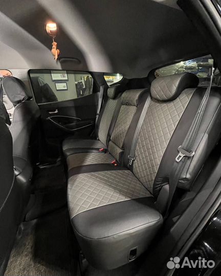Авточехлы из экокожи Hyundai Santa Fe 3