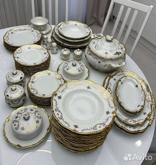 Столовый сервиз костяной фарфор