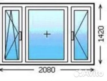 Пластиковое окно 1422х2088 под заказ