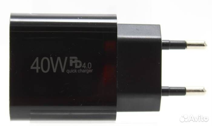 Зарядное устройство 40W (2 USB Type-C - Power Deli