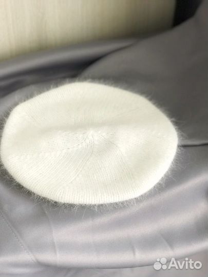 Берет женский пух норки ручнач работа