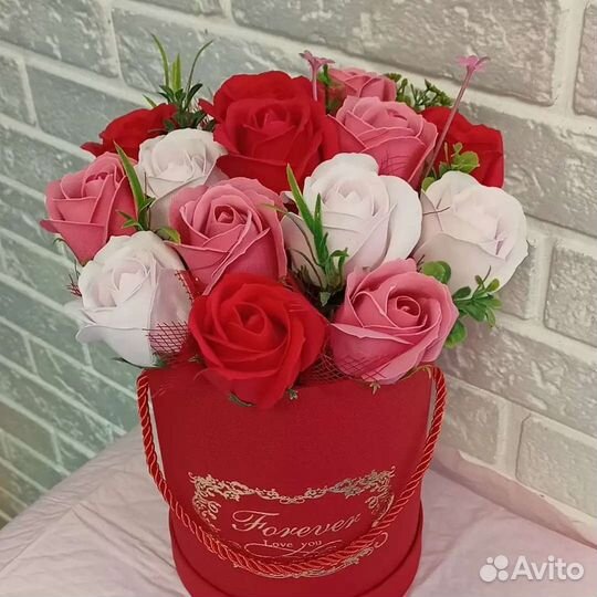 Букет из мыльных роз