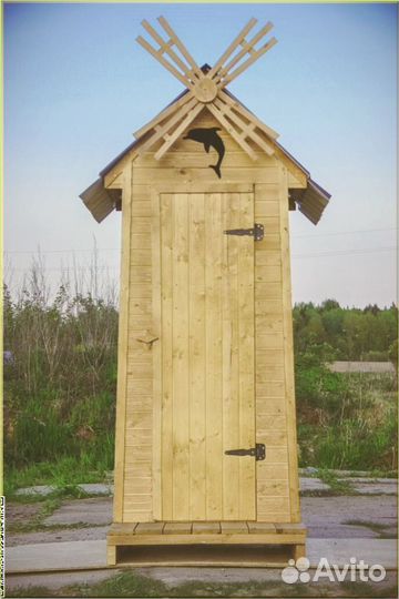 Уличный туалет деревянный юсс 344