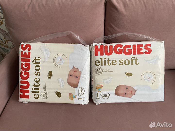 Подгузники huggies elite soft 1 100 штук