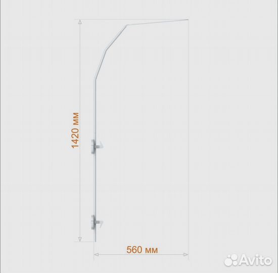 Держатель для балдахина белый