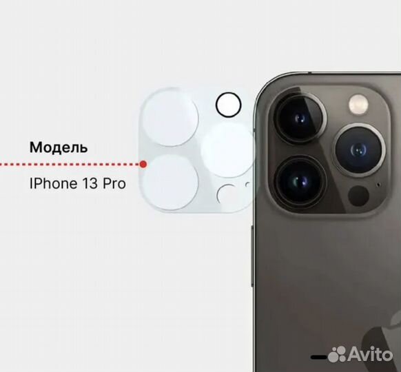 Защитное стекло на камеру iPhone 13pro