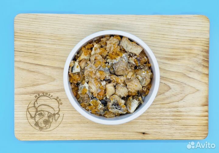 Влажный корм для собак с рыбой