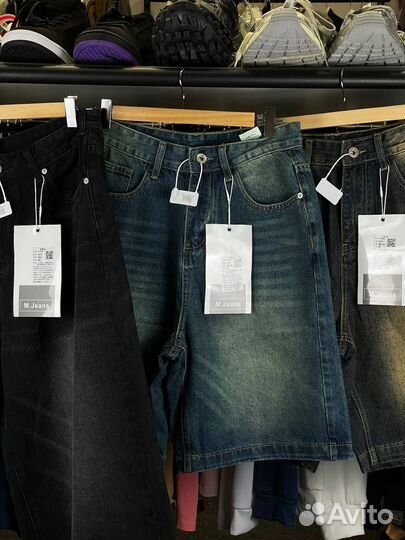 Шорты джинсовые широкие