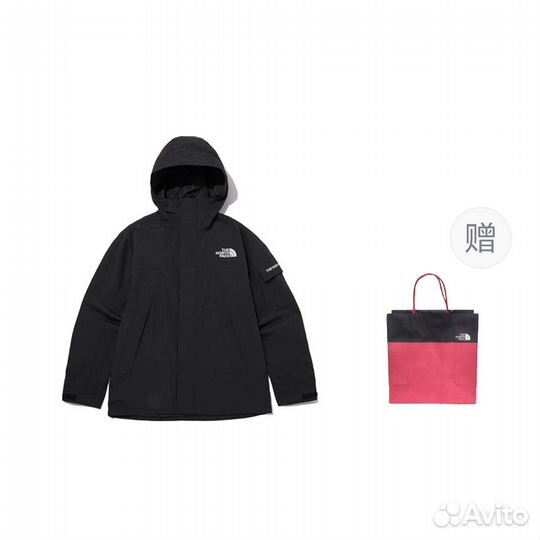 THE north face Jackets Unisex Black+Shopping Bag (S)(37)