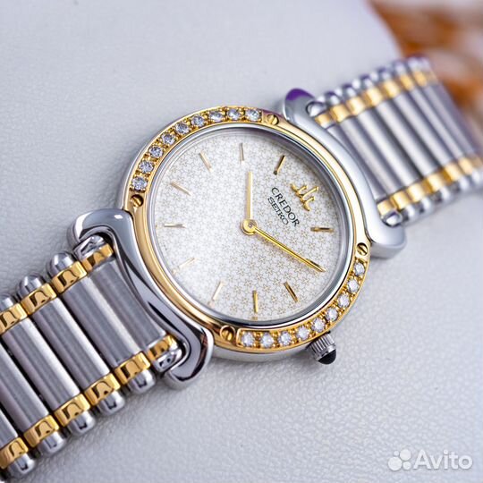 Оригинал Роскошные Seiko Credor Золото Бриллианты
