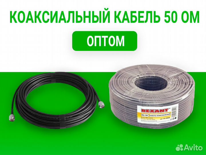 Коаксиальный кабель 50 Ом. Оптом