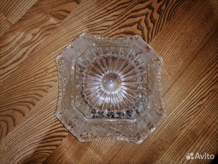 Салатник хрустальный квадратный