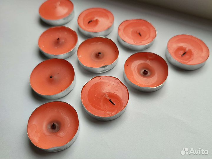 Свечи чайные 10 шт персик