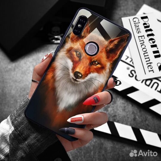 Чехол Xiaomi MI 8 Силикон Лев / Лиса