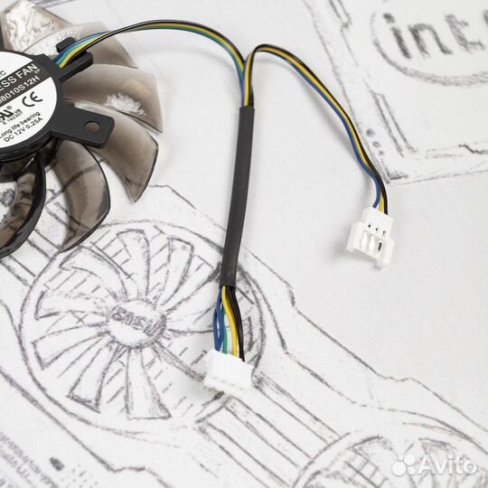 Вентилятор для asus GTX 660 750 1050 75мм №1