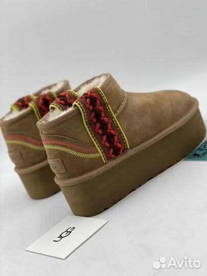 Ugg Classic Ultra Mini Braid Plarform Chestnut