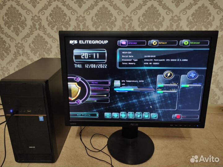 Системный блок Intel Pentium G3240, 4, 500